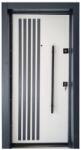 NOVO DOORS Usa metalica de exterior cu izolatie si vizor Novo Doors NDS1000S, Din compozit, 2 yale, Kit complet, Pentru case, (Geam: Fara geam, Sens deschidere: Stanga, Culoare: Alb cu Negru) (NDS1000SALBN100ORS