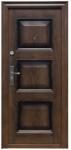 NOVO DOORS Usa metalica de exterior cu izolatie si vizor Novo Doors ND7002 , 2 yale, tabla 0, 7 mm, balamale si clanta incluse, toc de 7 centimetri, pentru casa si apartament, Maron (Sens deschidere: Stanga) (ND