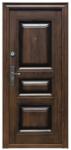 NOVO DOORS Usa metalica de exterior cu izolatie si vizor Novo Doors ND7001 , 2 yale, tabla 0, 7 mm, balamale si clanta incluse, toc de 7 centimetri, pentru casa si apartament, Maron (Sens deschidere: Dreapta) (N