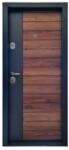 NOVO DOORS Usa metalica de apartament cu izolatie si vizor Novo Doors First Class NDFC09, Deschidere Stanga Dreapta, Dimensiune 200X88 cm, Tabla 1.2 mm, Kit complet, Gri antracit cu insertie Nuc (Sens deschidere