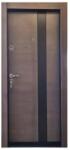 NOVO DOORS Usa metalica de apartament cu izolatie si vizor Novo Doors First Class NDFC10, Deschidere Stanga Dreapta, Dimensiune 200X88 cm, Tabla 1.2 mm, Kit complet, Gri lemnos cu insertie antracit (Sens deschid