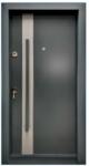 NOVO DOORS Usa metalica de exterior cu izolatie si vizor Novo Doors NDA1, Din compozit, 2 yale, Kit complet, Pentru case, Gri antracit cu gri deschis (Dimensiune: 88 cm, Sens deschidere: Stanga) (NDA1GA88ORST)