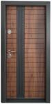NOVO DOORS Usa metalica de apartament cu izolatie si vizor Novo Doors First Class NDS20, Deschidere Stanga Dreapta, Dimensiune 200X88 cm, Tabla 1.2 mm, Kit complet, Wenge cu insertie Gri antracit (Sens deschider