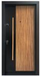 NOVO DOORS Usa metalica de exterior cu izolatie si vizor Novo Doors NDA3, Din compozit, 2 yale, Kit complet, Pentru case, Negru perlat cu stejar deschis (Sens deschidere: Dreapta) (NDA3NGORDR)