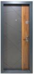 NOVO DOORS Usa metalica de apartament cu izolatie si vizor Novo Doors First Class NDS05, Deschidere Stanga Dreapta, Dimensiune 200X88 cm, Tabla 1.2 mm, Kit complet, Gri antracit cu insertie Stejar (Sens deschide