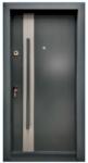 NOVO DOORS Usa metalica de exterior cu izolatie si vizor Novo Doors NDA1, Din compozit, 2 yale, Kit complet, Pentru case, Gri antracit cu gri deschis (Dimensiune: 98 cm, Sens deschidere: Stanga) (NDA1GA98ORST)