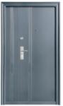 NOVO DOORS Usa metalica dubla de exterior cu izolatie si vizor Novo Doors ND43D, Deschidere Stanga Dreapta, Dimensiune 120x200 cm, Tabla 0.7 mm, pentru case, Gri antracit (Sens deschidere: Dreapta) (ND43DGAORDR)