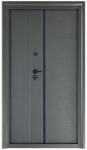 NOVO DOORS Usa metalica dubla de exterior cu izolatie si vizor Novo Doors ND50D, Deschidere Stanga Dreapta, Dimensiune 120x200 cm, Tabla 0.7 mm, pentru case, Gri (Sens deschidere: Dreapta) (ND50DGRIORDR)