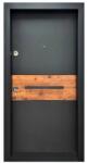 NOVO DOORS Usa metalica de exterior cu izolatie si vizor Novo Doors NDA2, Din compozit, 2 yale, Kit complet, Pentru case, Gri antracit cu insertie stejar (Sens deschidere: Stanga) (NDA2GAORST)