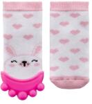 BabyJem Sosete cu accesoriu dentitie BabyJem Teether Socks (Culoare: Roz) - drool