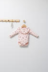 Tongs baby Set de 2 body-uri cu volanase pentru nou nascuti Paris, Tongs baby, roz (Marime: 3-6 Luni)