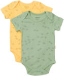 BabyCosy Set 2 body-uri Printed, BabyCosy, 50% modal+50% bumbac, Lamaie/Verde (Marime: 9-12 luni)