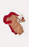 BabyCosy Set 2 body-uri cu maneca lunga bebe unisex din bumbac organic si modal - Maro/Rosu, BabyCosy (Marime: 18-24 Luni)