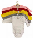 drool Set 5 body-uri din bumbac cu maneca lunga color mix 1 Drool (Marime: 0-3 Luni)
