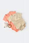 BabyCosy Set 2 body-uri bebe unisex -100% bumbac organic - Roz/Crem, BabyCosy (Marime: 6-9 luni)