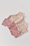 BabyCosy Set de 2 body-uri cu maneca scurta din bumbac organic si modal - Roz/Blush BabyCosy (Marime: 18-24 Luni)