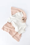 BabyCosy Body din bumbac organic Ecru BabyCosy (Marime: 3-6 Luni)