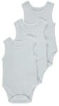 drool Set 3 body-uri din bumbac albe fara maneca - tip maieu Drool (Marime: 18-24 Luni)