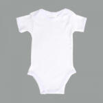 drool Body din bumbac alb cu maneca scurta Drool (Marime: 3-6 Luni)