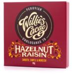 Willie's Cacao - Étcsokoládé mogyoróval és mazsolával 50g