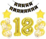 LufiParty 18. Szülinap Lufi Szett Arany