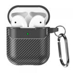 Techsuit Husa Techsuit CarbonFiber pentru Apple AirPods Gen 2 / Gen 1, Neagra - koubsolutions