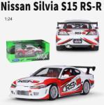  Macheta Nissan s-15 rs-r scara 1/24 alb si rosu