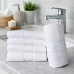 Kotonia Home Set 5 prosoape baie Kotonia Home Hotel - Rise Satin - 50x90 cm, 100% Bumbac, 400 g/mp, alb (004810) Prosop