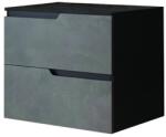 Fluminia Mobilier cu blat pentru lavoar Fluminia, Bari, 60 cm, urban grey (BARI62-T-NM-UG-L)
