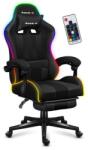 Huzaro Scaun gaming Huzaro HZ-Force 4.7 RGB, Mesh, RGB LED, Suport picioare, Cotiere moi, Perne lombara & cervicala, Cadru otel (Negru) (2123-19361)