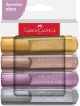 Faber-Castell Szövegkiemelő készlet 1-5mm vágott papír dob Faber-Castell 46 metál arany, gyöngyház rózsaszín, rubin, ezüst 4klf. szín (FC254674) - web24