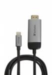 Verbatim Adapter, USB-C/HDMI, 4K, kábellel, VERBATIM, alumínium-fekete (KV49144) - becsiirodaker