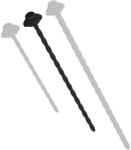 UrethralPlay Szilikon anál dildó hullámos felület 25 cm 6 mm átmérővel