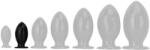 EggPlay Anál plug tojás alakú szívóalappal 8, 5 cm közepes méret fekete - adultshopone
