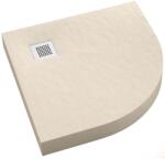 Schedpol New Horizons Cashmere Stone cădiță de duș semirotundă 90x90 cm bej 3.3304/PK/ST-M2 (33304PKSTM2)