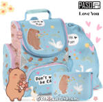 PASO kapibarás ergonomikus iskolatáska SZETT - Love you (5903162144160SZ)