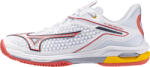 Mizuno Încălțăminte de tenis pentru femei Wave Exceed Tour 6 AC W White/Calypso Coral/Icelandic EUR 38, 5