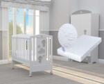 Bambino Casa Pătuț pentru bebeluși Bambino Casa - Giochi divertenti, alb + cadou saltea Primavera (202525)