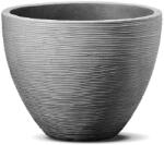 Patio Kubus kerek kerti kaspó 40x31 cm szürke (5900791064258)
