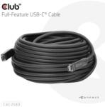 Club 3D CAC-2580 Full-Feature USB-C Cable 15m Black kábel (CAC-2580) (CAC-2580)