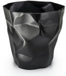 King Home Plast Designer Hulladékgyűjtő Polipropilén Fekete Gyűrt (KHM-BB-01-BLACK)