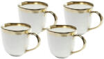 Kare Design Bell Bögre Szett Porcelán Fehér-Arany 4 darabos (KHM-60504-SET)