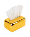 King Home SHP GOLDEN Dekoratív Zsebkendőtartó Arany Fényes Felülettel (KHM-5900168836921)