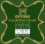 Optima Goldbrokat Premium 24K Gold E 4/4 Medium Ball End E1 Corzi pentru vioară (O1061)