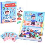 LandToys Könyv Mágneses Kirakó Játék Öltöztetős Verseny Fiú Montessori (LT610)