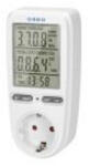 ORNO OR-WAT-435(GS), 3 soros kijelzővel ellátott, digitális fogyasztásmérő, LCD kijelzővel, Schuko (OR-WAT-435(GS))