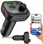 Tech-Protect Fm Transmitter Bluetooth Töltő Bt Usb Type-c Qc 3.0 Pd 36W Led MP3 (5906302322770)
