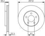 Bosch Féktárcsa Chrysler Neon 1, 6-2, 0 16V Első 00-05