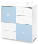 Lorelli Cupboard pelenkázó komód - White & Baby Blue ÚJ