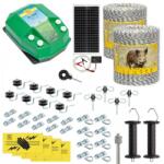 AgroElectro Pachet gard electric complet 2000 m, 4, 5 Joule, cu sistem solar, pentru animale sălbatice : : 2000 m